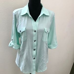 Style & Co Casual Top-- Summer Shirt or Light weight Jacket, with Tank Top!